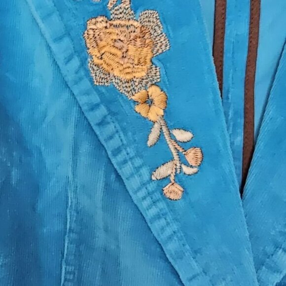 TM True Meaning Womens Jacket, True Meaning Blazer Corduroy, Embroidered Flowers - Picture 16 of 16